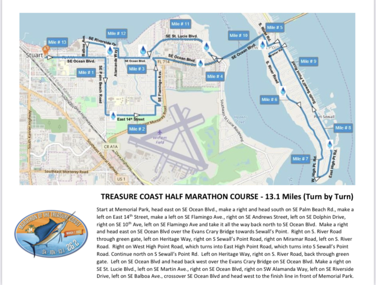 TC Marathon Half Course Map